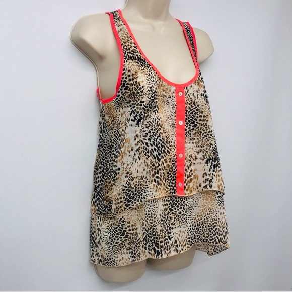 No Boundaries Leopard & Pink Tank Top - Picture 11 of 16